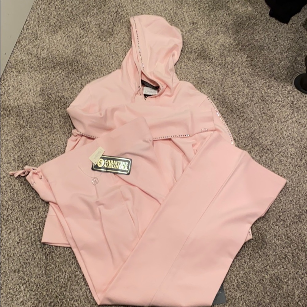 Christine Alexander jogger w/crystals on sleeve